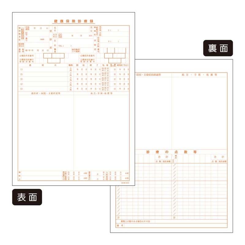 東杏印刷 診療録 B5 社保1号紙 11号 1冊入 CCB001 1箱（ご注文単位1箱）【直送品】