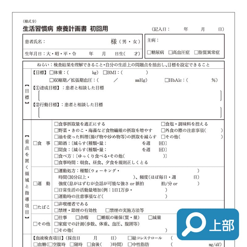 東杏印刷 生活習慣病療養計画書 初回用 B5 B5 初回 5冊入 DDB104 1箱(ご注文単位1箱)【直送品】