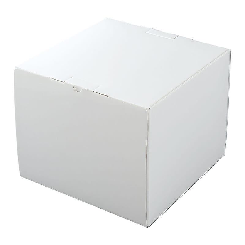 パッケージ中澤 ケーキ箱 H300 BD 白無地 尺用 R15290 5枚/箱(ご注文単位1箱)【直送品】