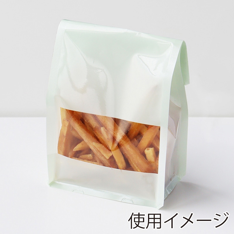 福重 ガス袋 ワントーンスタンドパック スモーキーホワイト GSM-02-W 100枚/束（ご注文単位5束）【直送品】