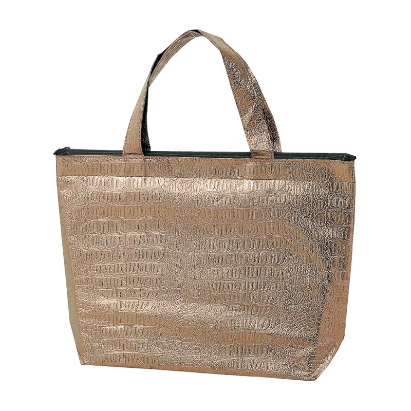 敷島産業 手提げ不織布バッグ　クロコダイル  ブロンズ　30402 20枚/袋（ご注文単位10袋）【直送品】