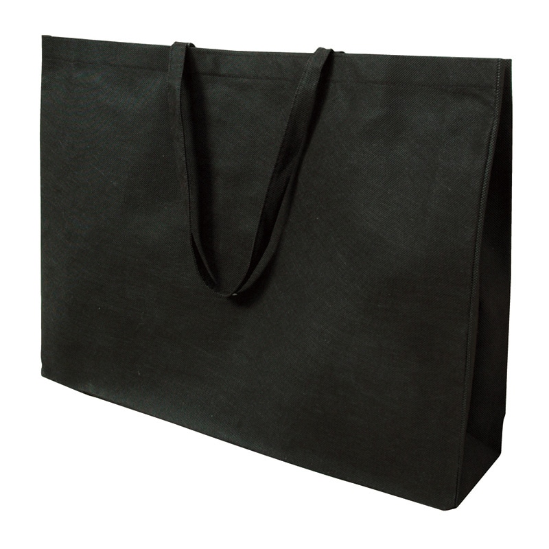 敷島産業 手提げ不織布バッグ Fバッグ手付ショルダー Lサイズ 黒 30313 10枚/袋(ご注文単位10袋)【直送品】