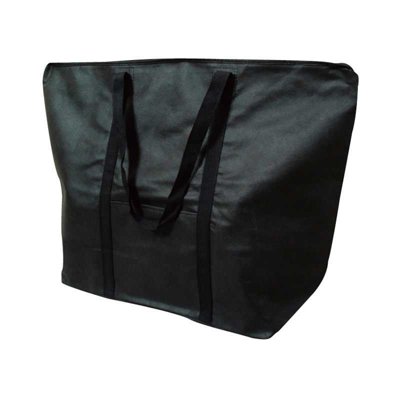 敷島産業 手提げ不織布バッグ フリーバッグ Mサイズ 不織布ポケット 黒 30482 10枚/袋(ご注文単位10袋)【直送品】