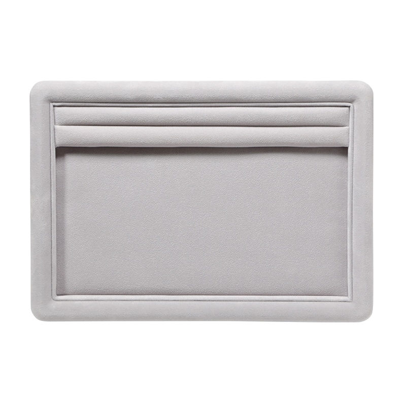 高級接客リング差し付きトレイ L　グレー 9723 1個（ご注文単位1個）【直送品】