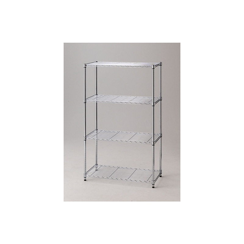 ストア・エキスプレス ワイヤーラック　4段アジャスタータイプ D45cm 61-753-49-1 1台（ご注文単位1台）【直送品】