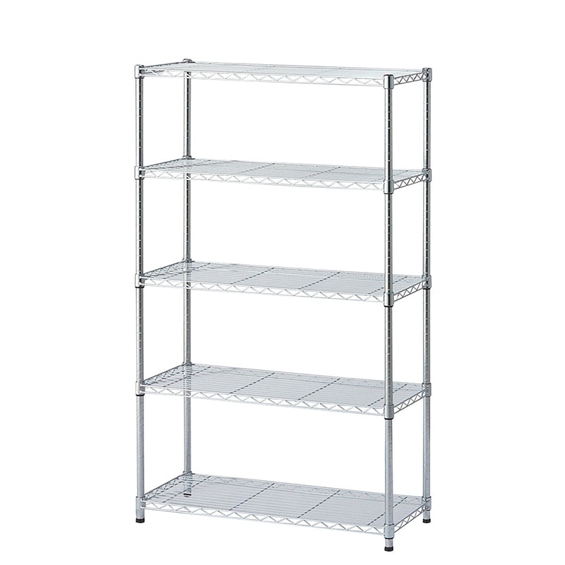 ストア・エキスプレス ワイヤーラック 5段アジャスタータイプ D45cm 61-753-51-2 1台(ご注文単位1台)【直送品】