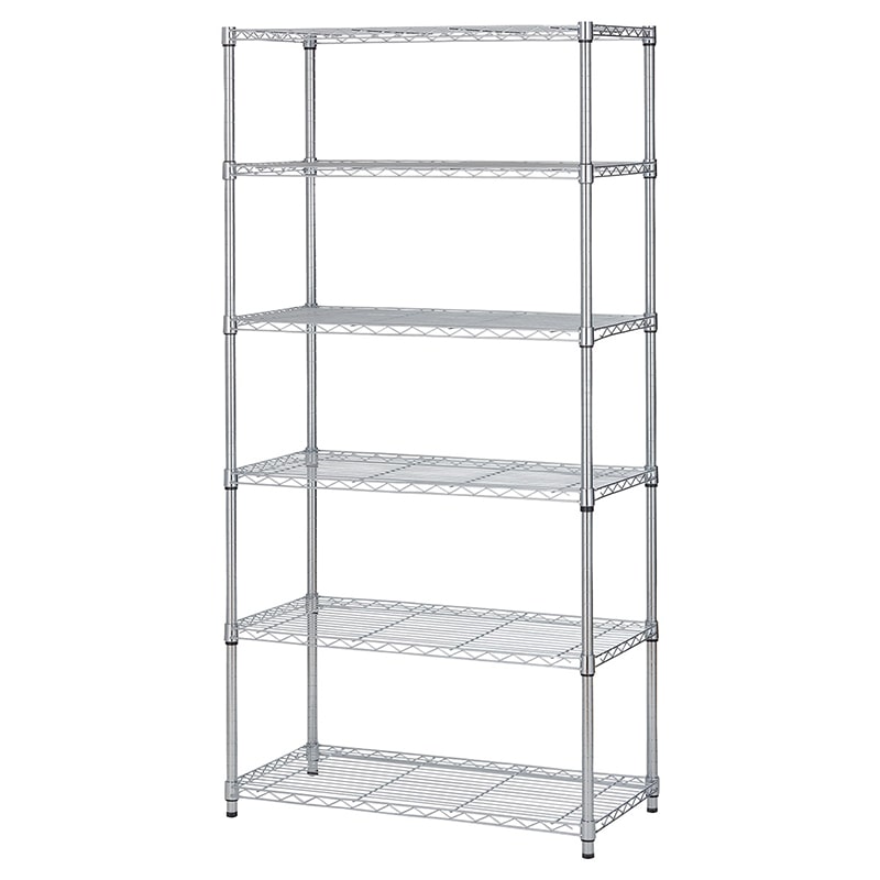 ストア・エキスプレス ワイヤーラック　6段アジャスタータイプ D45cm 61-753-52-1 1台（ご注文単位1台）【直送品】