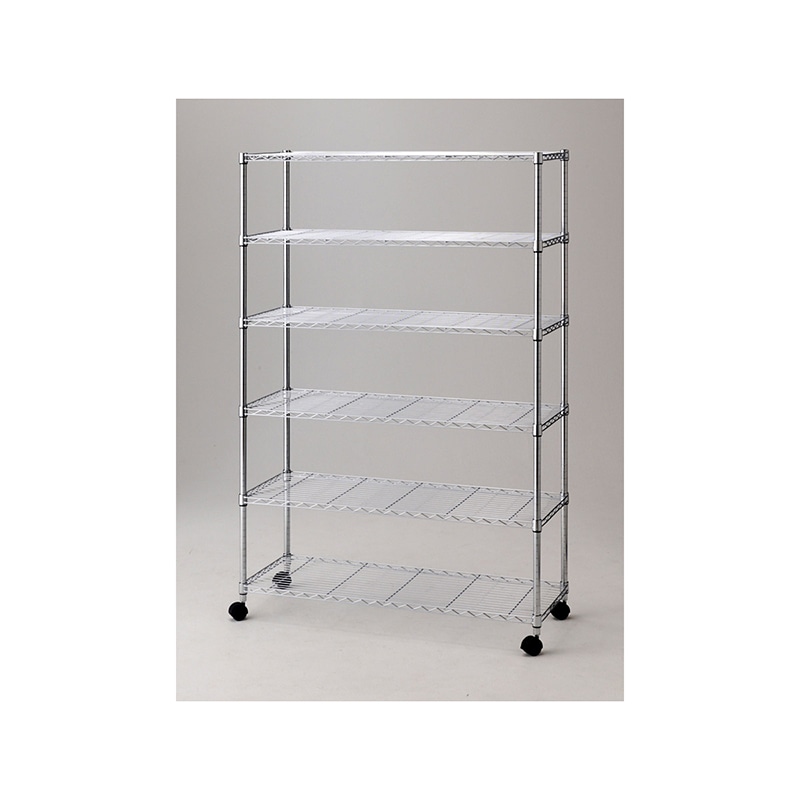 ストア・エキスプレス ワイヤーラック 6段アジャスタータイプ D45cm 61-66-17-2 1台(ご注文単位1台)【直送品】