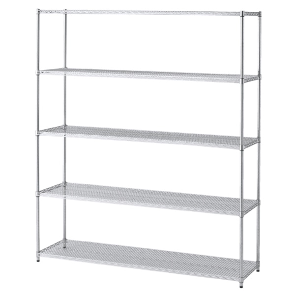 ストア・エキスプレス ワイヤーラック 5段 重量棚 アジャスタータイプ 61-62-11-4 1台(ご注文単位1台)【直送品】
