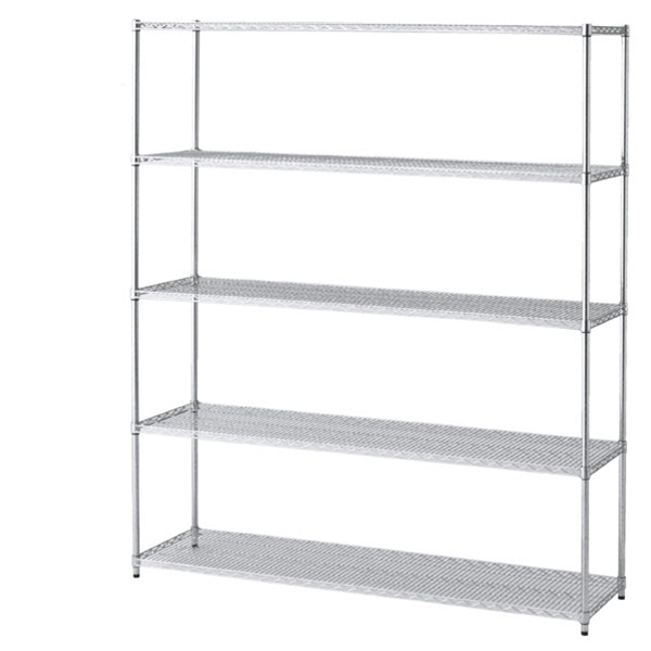 ストア・エキスプレス ワイヤーラック 5段 重量棚 アジャスタータイプ 61-62-11-4 1台(ご注文単位1台)【直送品】