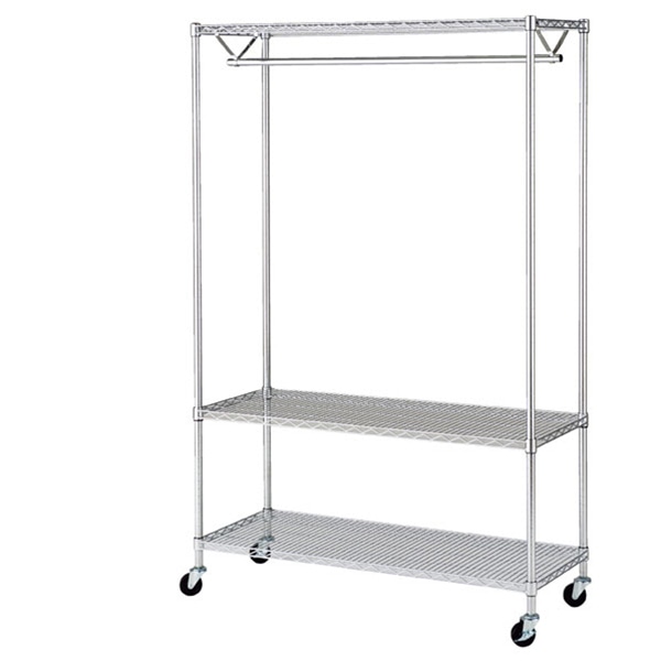 ストア・エキスプレス ワイヤーラック 棚3段・丸バー D45cm 61-62-12-2 1台(ご注文単位1台)【直送品】