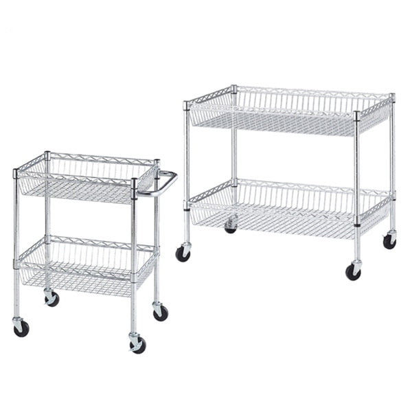 ストア・エキスプレス シェルフワゴン　2段展開 H80cm 61-753-54-3 1台（ご注文単位1台）【直送品】