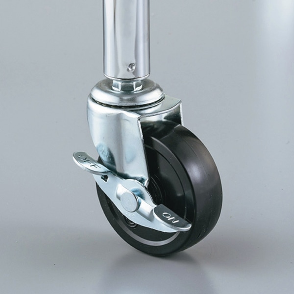 ストア・エキスプレス ワイヤーラック 3段ハンドル付 D45cm 61-652-59-1 1台(ご注文単位1台)【直送品】