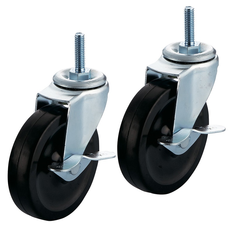 ストア・エキスプレス ワイヤーラック用キャスターセット 直径10cm単輪 61-424-19-2 1セット(ご注文単位1セット)【直送品】