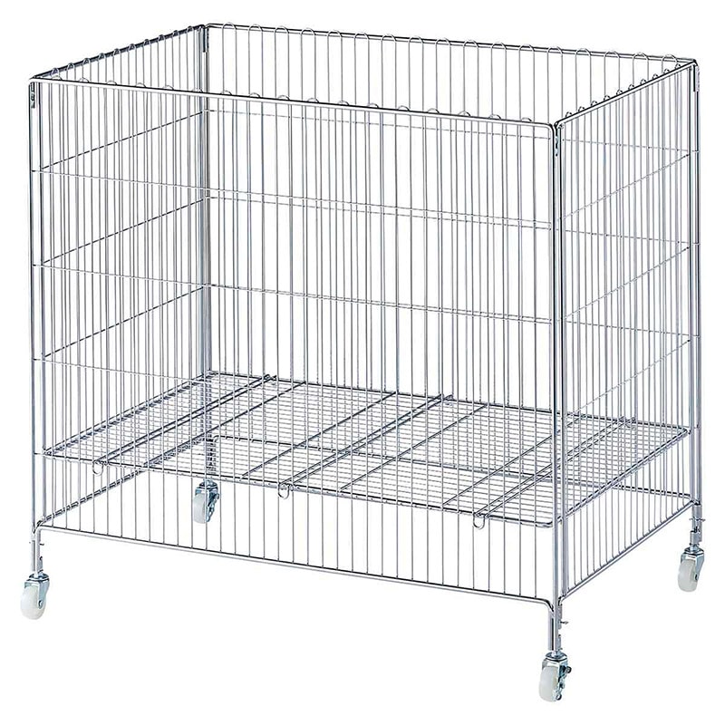 ストア・エキスプレス ワイヤーワゴン　クローム W90×D60cm 61-555-21-5 1台（ご注文単位1台）【直送品】