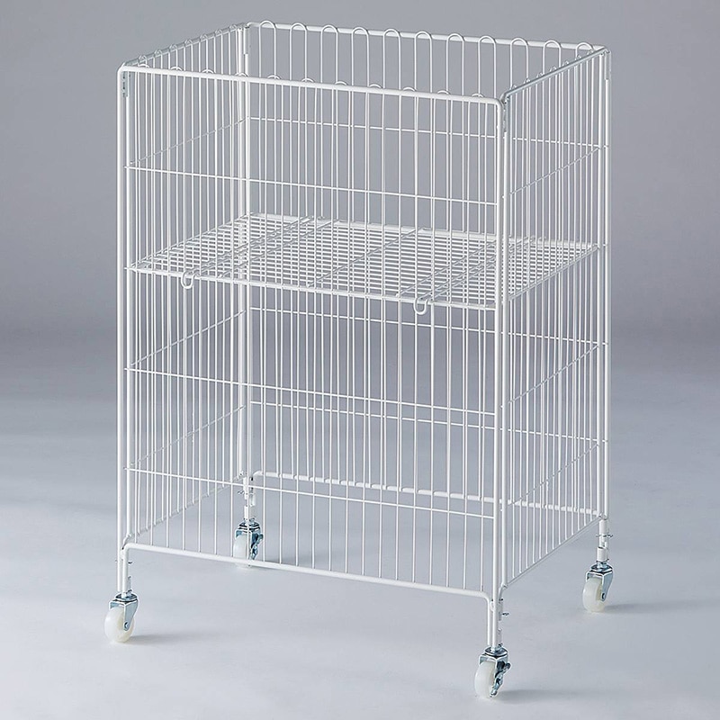 ストア・エキスプレス ワイヤーワゴン　白 W60×D45cm 61-753-25-4 1台（ご注文単位1台）【直送品】