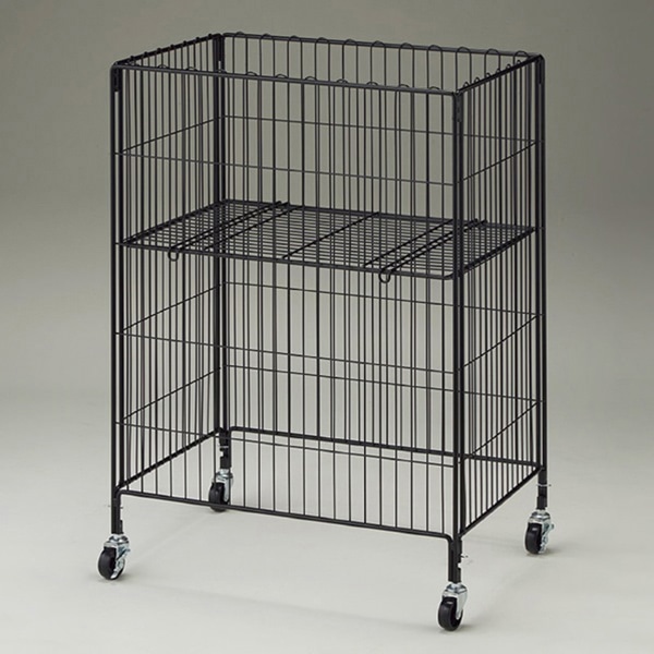 ストア・エキスプレス ワイヤーワゴン　黒 W60×D45cm 61-753-26-4 1台（ご注文単位1台）【直送品】
