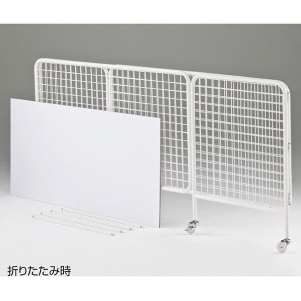 ストア・エキスプレス ユニットワゴン　白　深型　W120cm  61-653-81-2 1台（ご注文単位1台）【直送品】