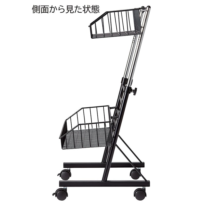 ストア・エキスプレス 2段ワゴン W60cm 61-114-10-1 1台(ご注文単位1台)【直送品】