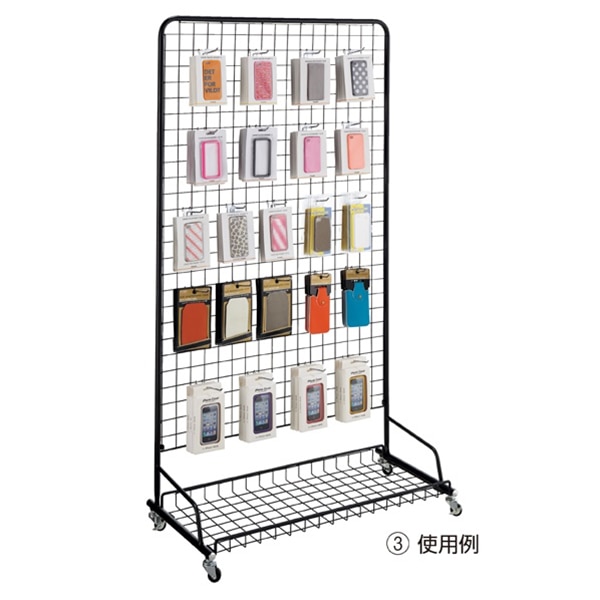 ストア・エキスプレス スキマ型ワゴン 黒 W45cm 61-129-2-1 1台(ご注文単位1台)【直送品】