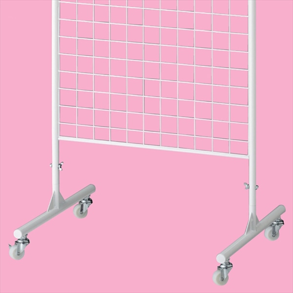 ストア・エキスプレス 両面ネットスタンド　H190cm　W60cm　白  61-129-8-1 1台（ご注文単位1台）【直送品】