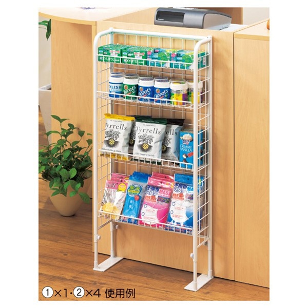 ストア・エキスプレス スリムネットラック用ネット棚 白 61-427-15-2 1個(ご注文単位1個)【直送品】