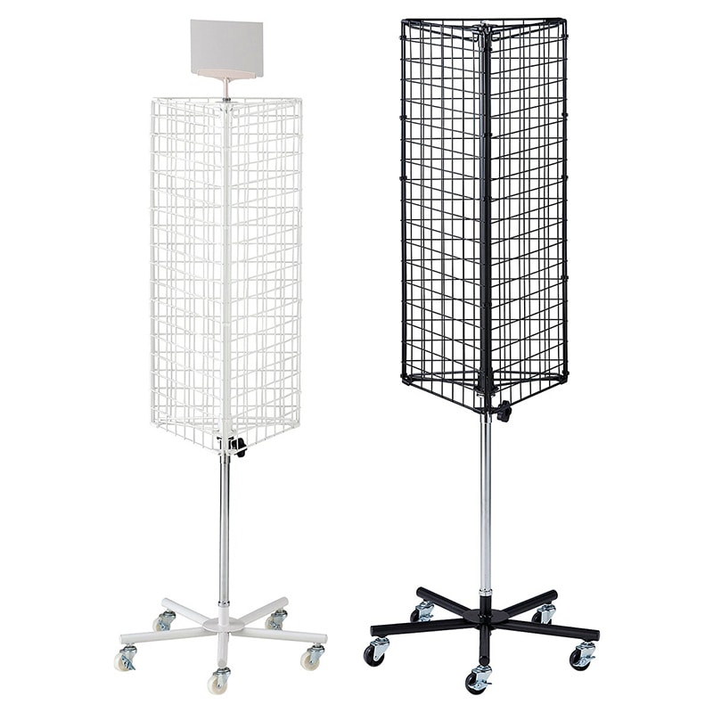 ストア・エキスプレス 三角回転ネットディスプレイ 黒 61-797-75-2 1台(ご注文単位1台)【直送品】