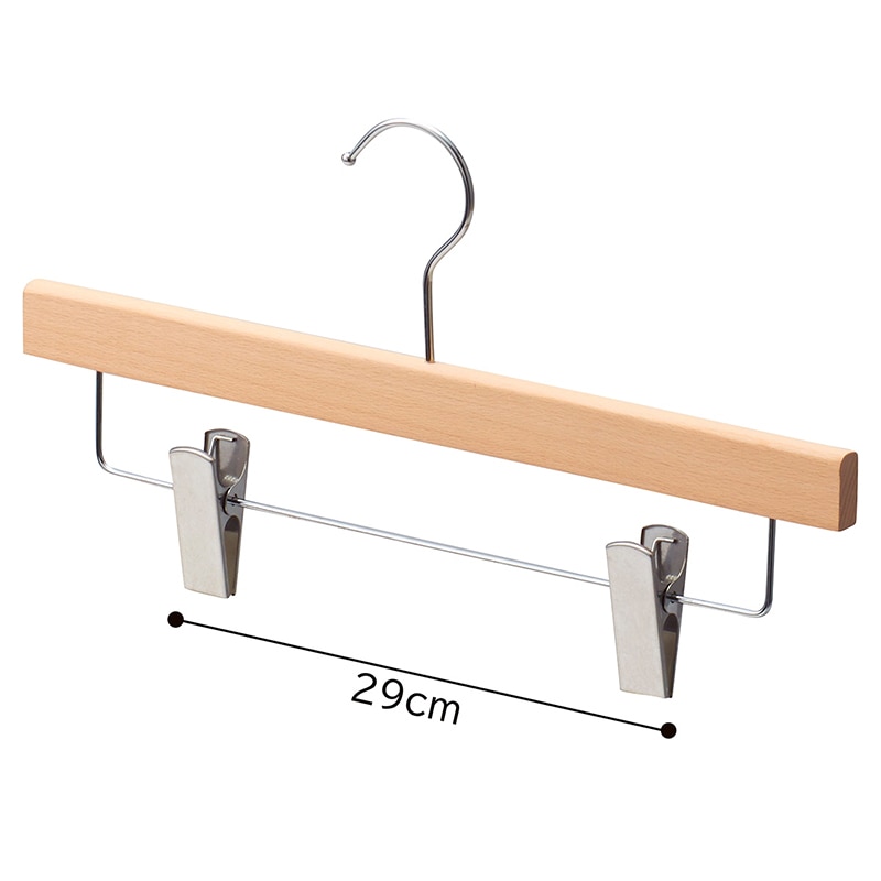 ストア・エキスプレス 木製ボトムハンガー木地仕上げ 下型クリップ付き 61-191-14-1 1セット(ご注文単位1セット)【直送品】
