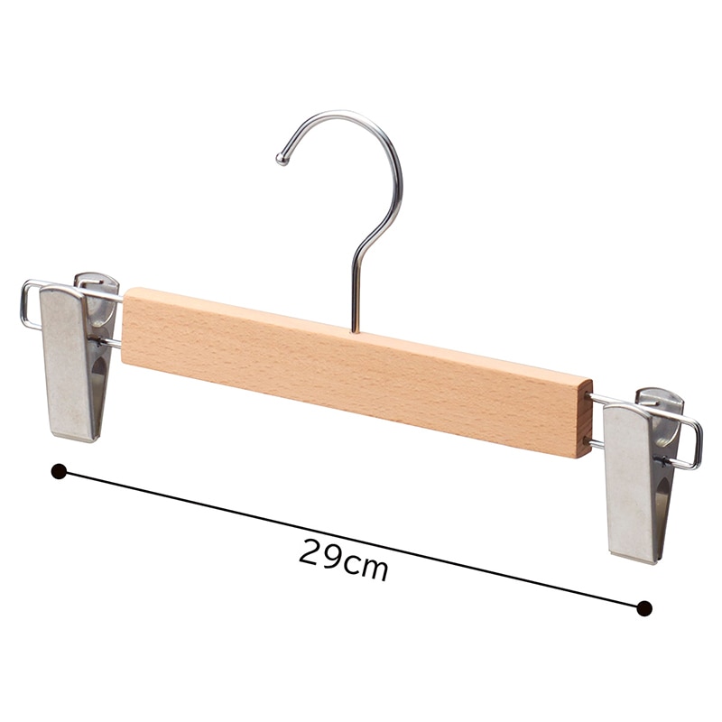 ストア・エキスプレス 木製ボトムハンガー木地仕上げ 外型クリップ付き