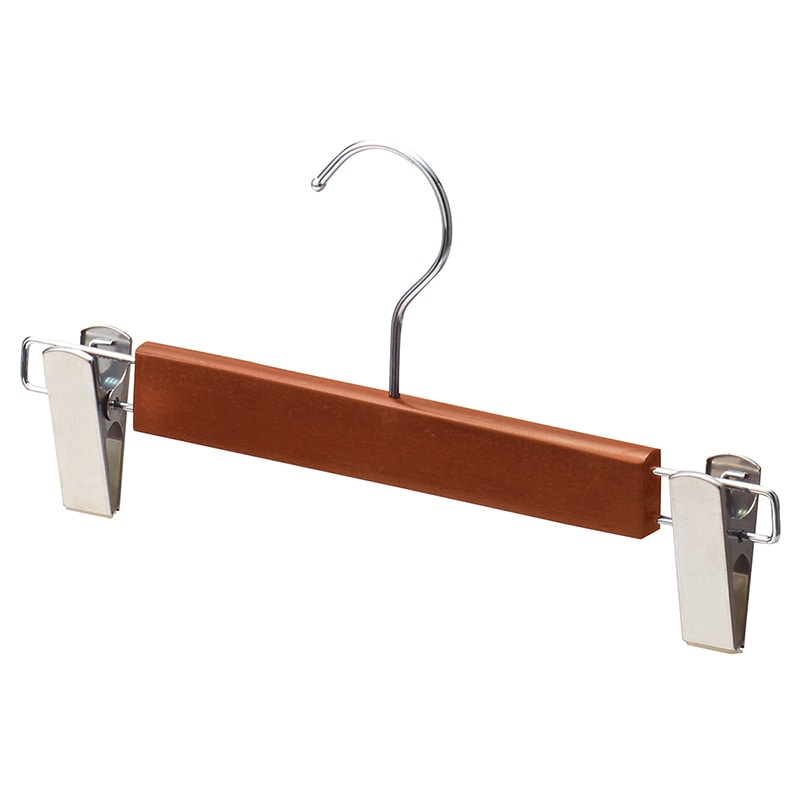 ストア・エキスプレス 木製ボトムハンガー　ブラウン　外型クリップ付き  61-799-24-1 1セット（ご注文単位1セット）【直送品】