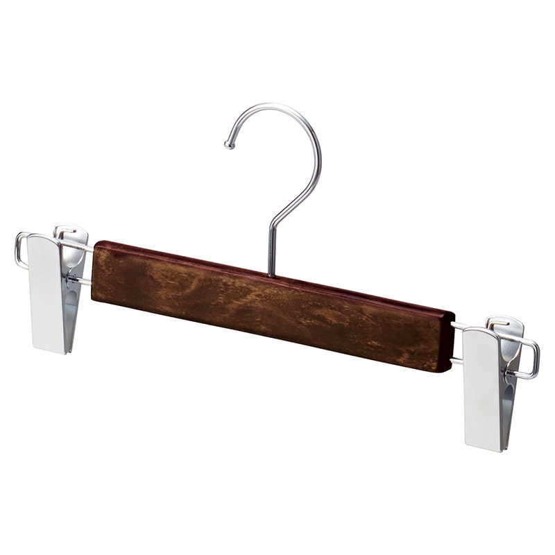 ストア・エキスプレス 木製ボトムハンガーヴィンテージブラウン外型クリップ  61－192－15－1 1セット（ご注文単位1セット）【直送品】