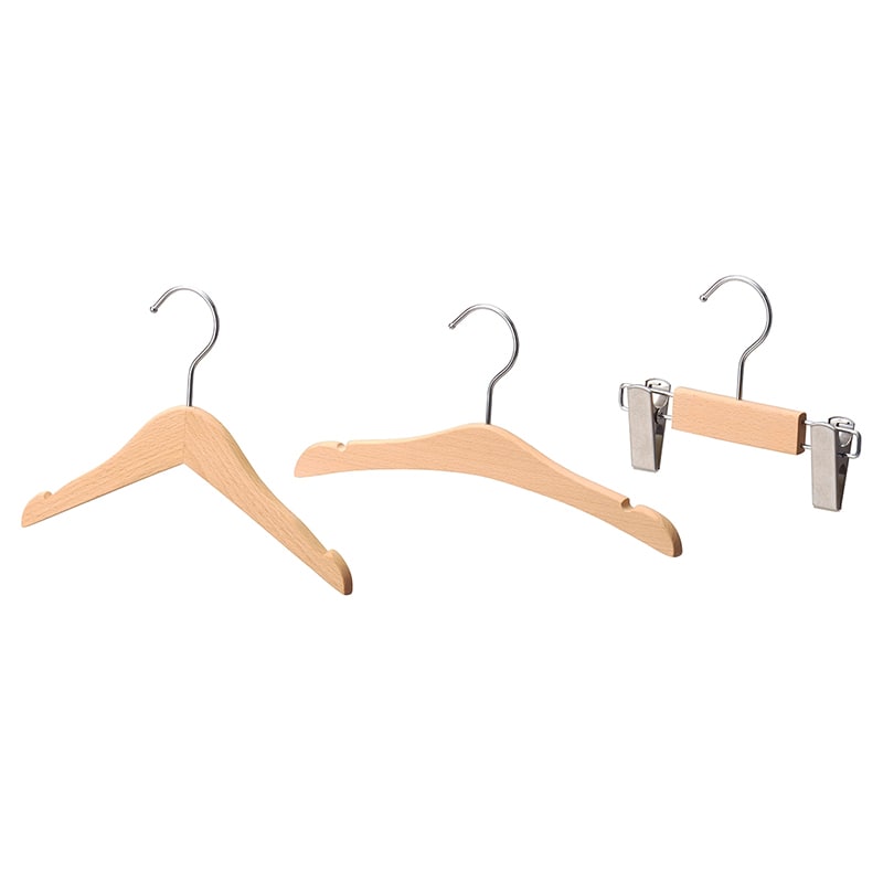 ストア・エキスプレス 子供用木製ハンガー 木地 平型W27cmまとめ買い 61-799-35-4 1セット(ご注文単位1セット)【直送品】