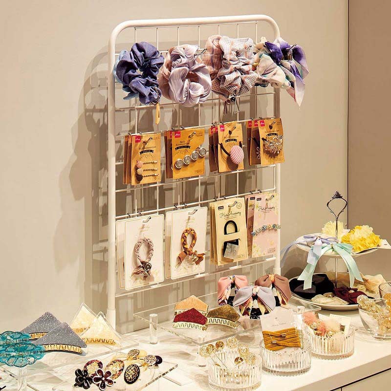 ストア・エキスプレス 卓上ネットスタンド　白 W43×D25×H60cm 61-127-9-1 1台（ご注文単位1セット）【直送品】