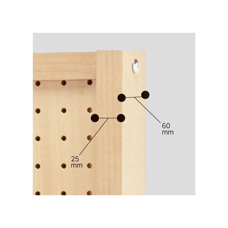 ストア・エキスプレス 両面有孔パネルスタンド　シナ柄 W45cm 61-122-12-1 1台（ご注文単位1台）【直送品】
