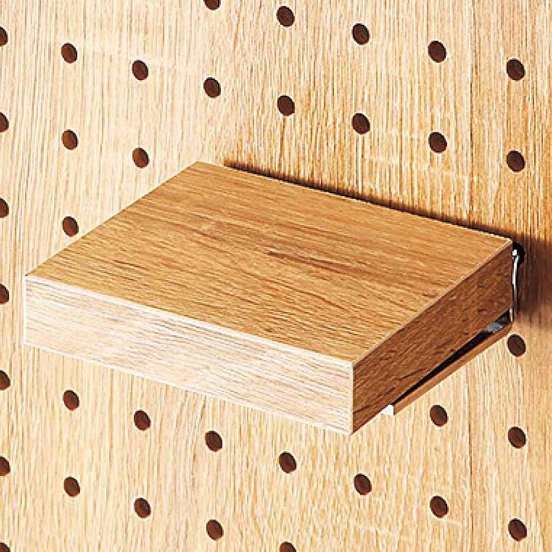 【直送品】ストア・エキスプレス 有孔パネル用木棚セット　ラステック W10×D10 61－544－75－1 1セット（ご注文単位1セット）