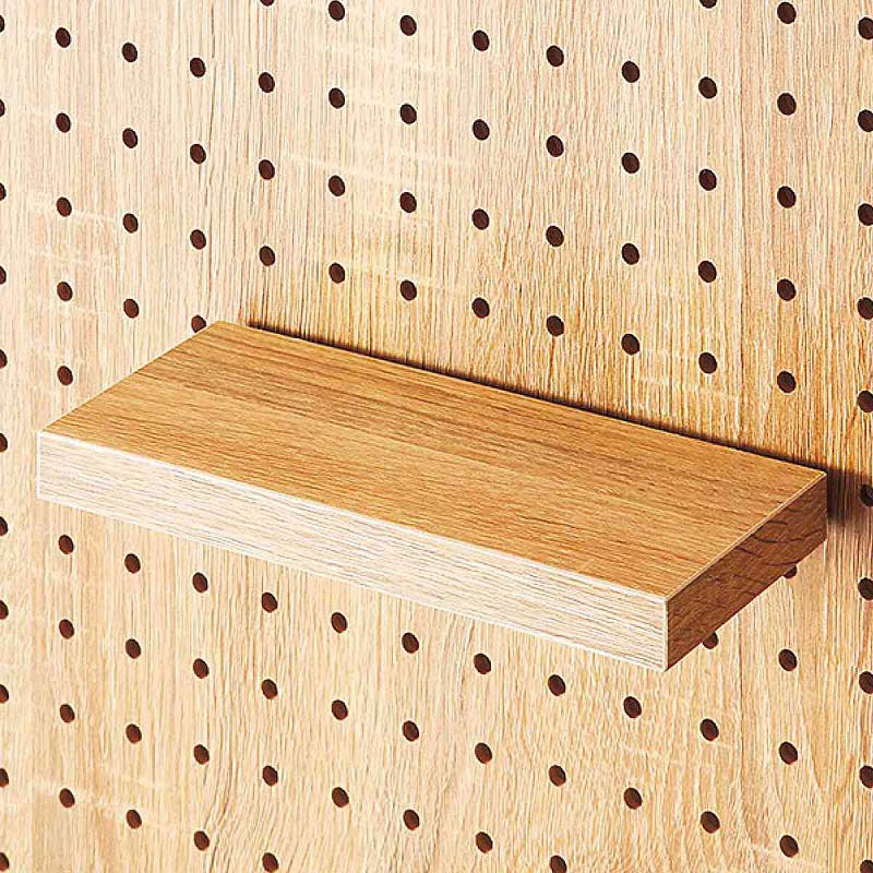 【直送品】ストア・エキスプレス 有孔パネル用木棚セット　ラステック W20×D10 61－544－75－2 1セット（ご注文単位1セット）