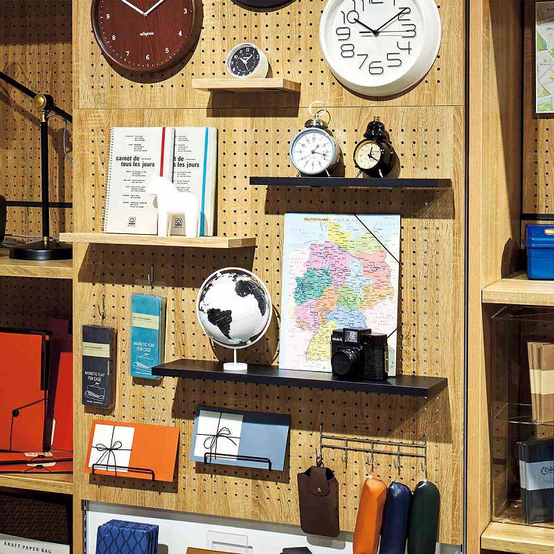 ストア・エキスプレス 有孔パネル用木棚セット　ラステック W20×D15 61-544-75-6 1セット（ご注文単位1セット）【直送品】