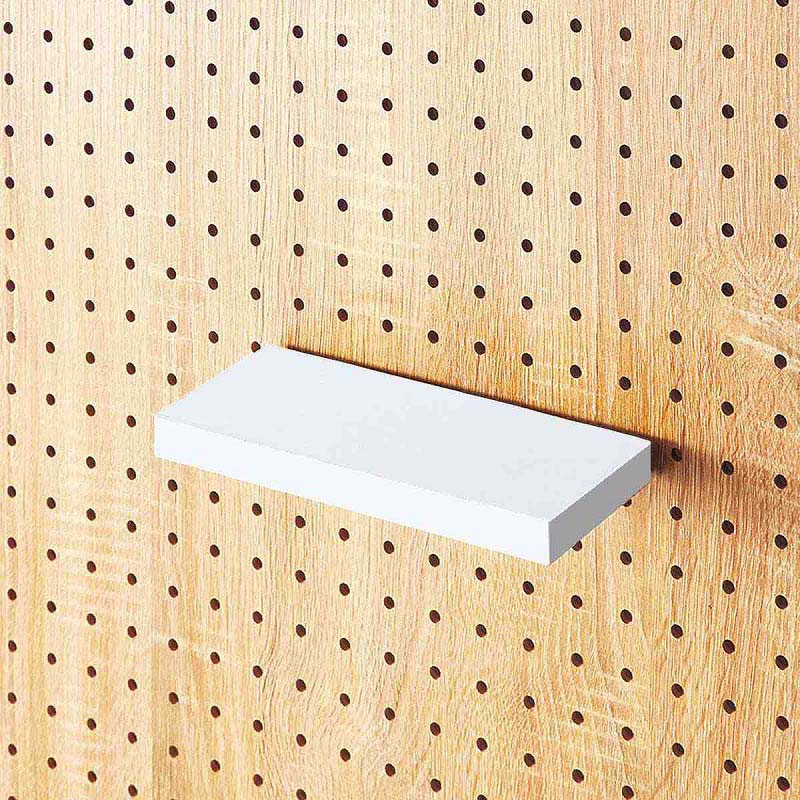 【直送品】ストア・エキスプレス 有孔パネル用木棚セット　白 W20×D10 61－544－77－2 1セット（ご注文単位1セット）