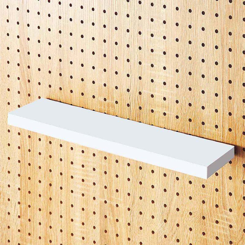 【直送品】ストア・エキスプレス 有孔パネル用木棚セット　白 W40×D10 61－544－77－3 1セット（ご注文単位1セット）