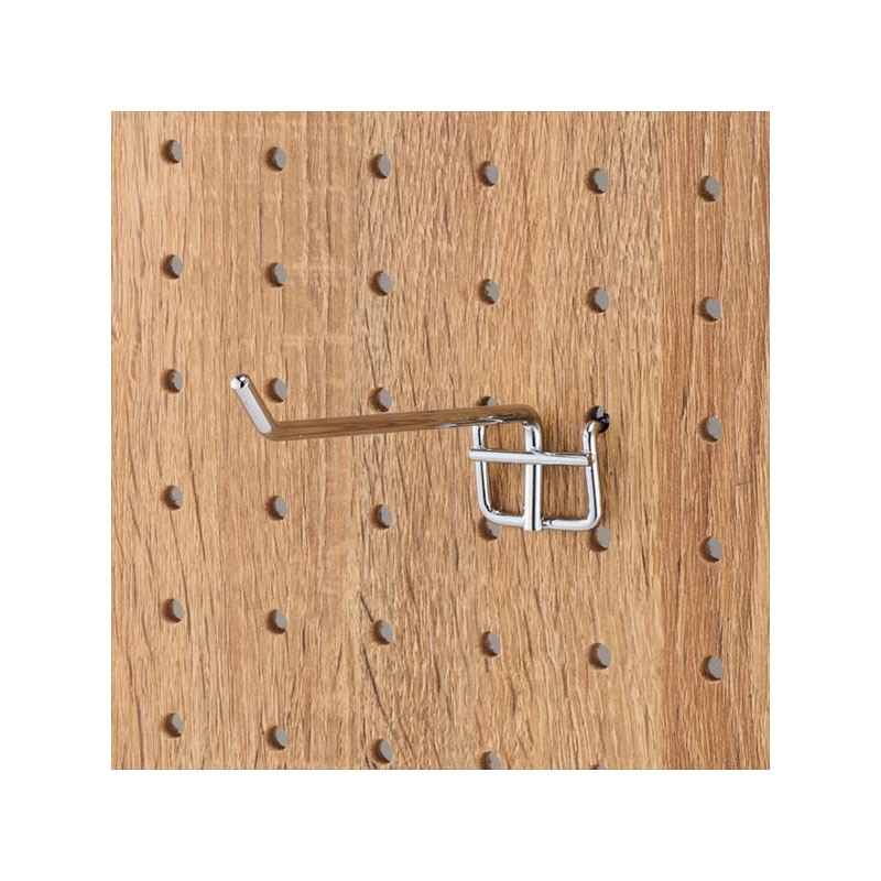 【直送品】ストア・エキスプレス 有孔パネル用フック　クローム L10cm　φ4mm 61－123－8－3 1セット（ご注文単位1セット）