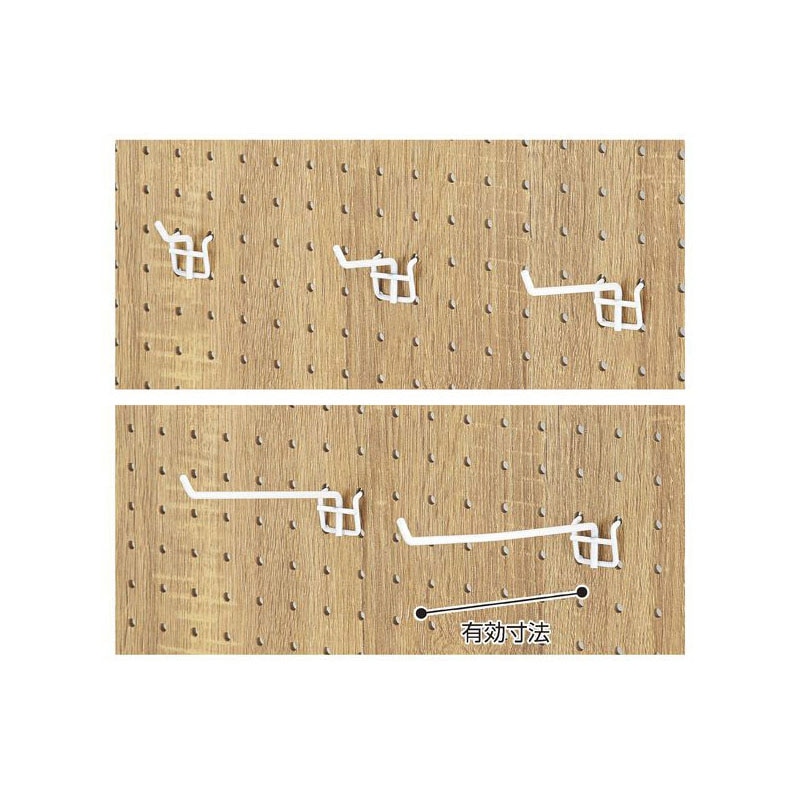 【直送品】ストア・エキスプレス 有孔パネル用フック　白 L15cm　φ4mm 61－653－93－4 1セット（ご注文単位1セット）