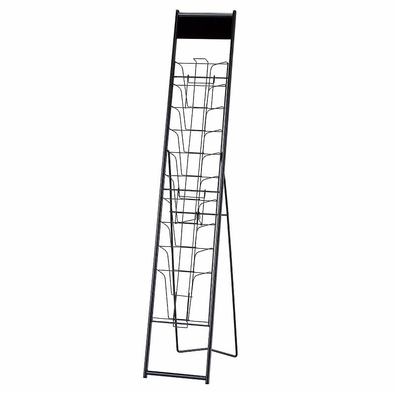 ストア・エキスプレス カタログスタンド A4　1列10段 61-799-80-1　ブラック 1台（ご注文単位1台）【直送品】