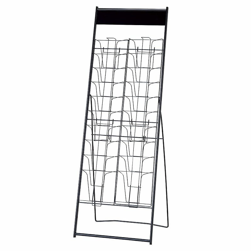 ストア・エキスプレス カタログスタンド A4　2列10段 61-799-80-2　ブラック 1台（ご注文単位1台）【直送品】