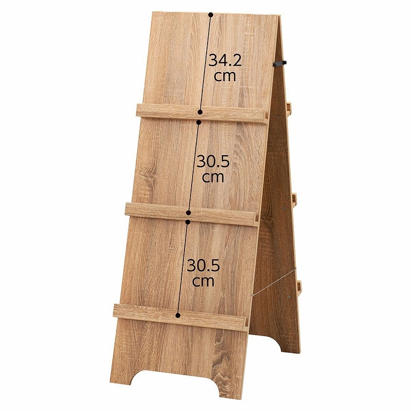 ストア・エキスプレス 木製カタログスタンド A4　3段　両面仕様 61-656-59-1 1台（ご注文単位1台）【直送品】