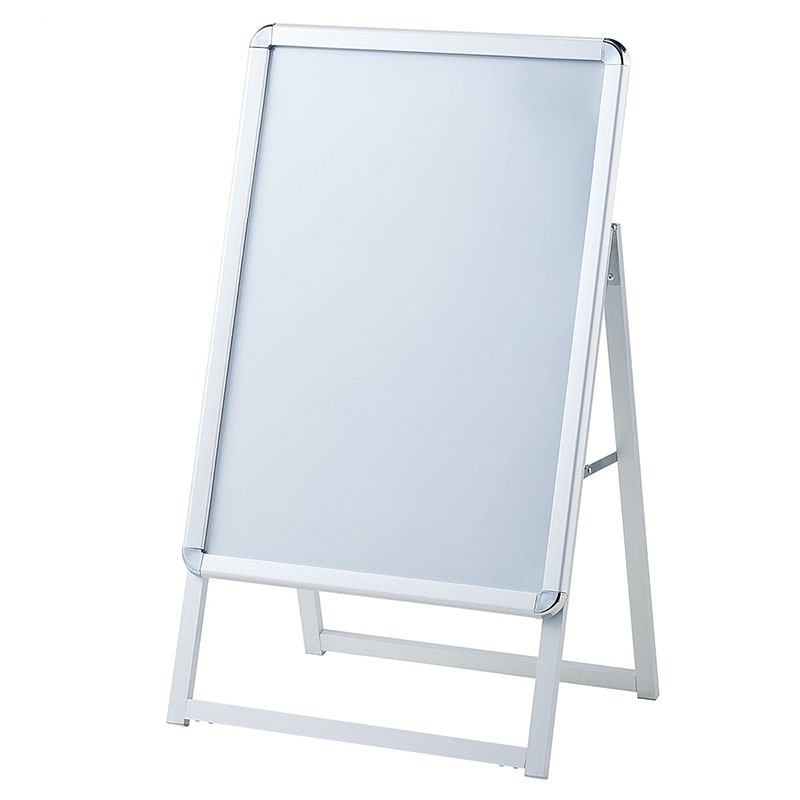 【直送品】ストア・エキスプレス フロントオープンポスタースタンド　片面仕様 B2 61－799－89－1　シルバー 1台（ご注文単位1台）