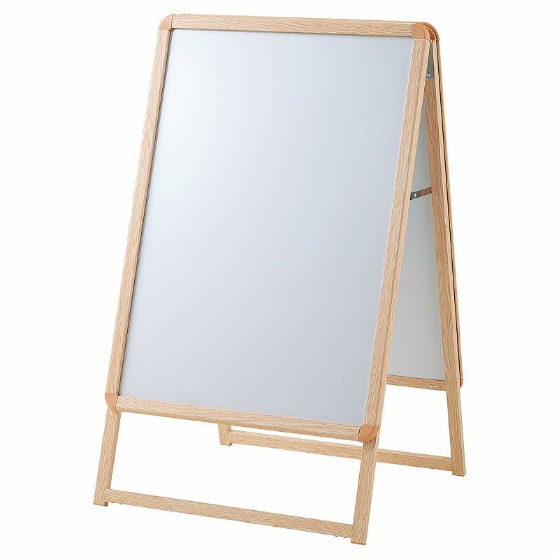 【直送品】ストア・エキスプレス 木目調フロントオープンポスタースタンド　両面仕様 B2 61－799－93－1 1台（ご注文単位1台）