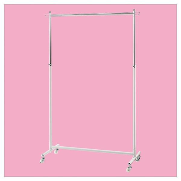 ストア・エキスプレス 組立式ハンガーラック 白 W90cm 61-98-3-2 1台(ご注文単位1台)【直送品】