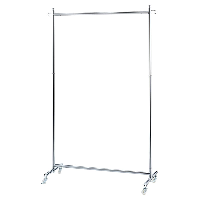 ストア・エキスプレス プッシュ式ハンガーラック クローム 61-797-85-3 1台(ご注文単位1台)【直送品】