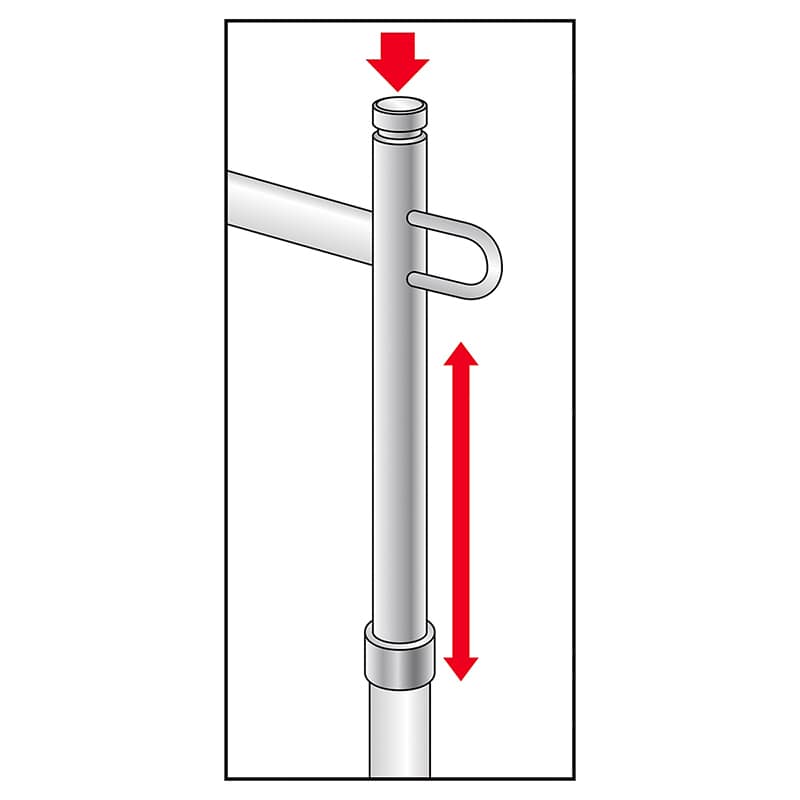 ストア・エキスプレス プッシュ式ハンガーラック クローム 61-797-85-3 1台(ご注文単位1台)【直送品】