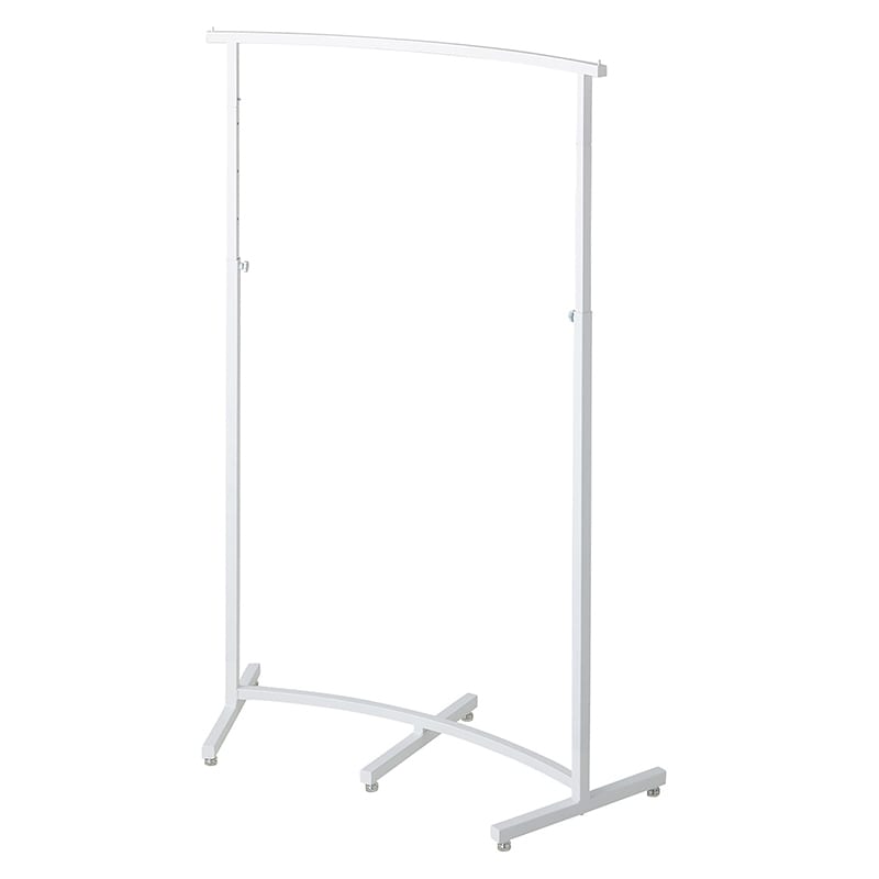 ストア・エキスプレス カーブハンガーラック　角パイプ　ホワイト 61-779-18-2 1台（ご注文単位1台）【直送品】